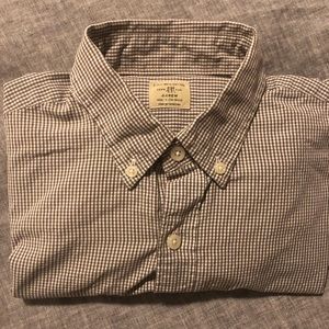 J. Crew Long Sleeve Shirt in Gray Micro-check